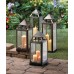 Brushed Silver Extra Tall Lantern